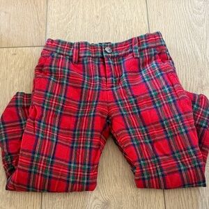 Janie and Jack Red and Blue Plaid Pants